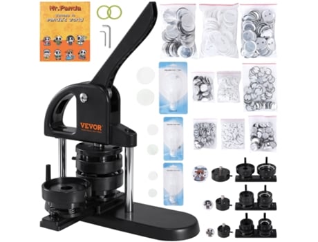 VEVOR Botón que hace la máquina, 1/1,25/2,28 pulgadas (25/32/58 mm)pin maker 3 en 1, kit de prensa de insignias sin instalación