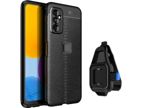 Funda + Soporte de Cintura Samsung M52 5G Rugged Leather Negro