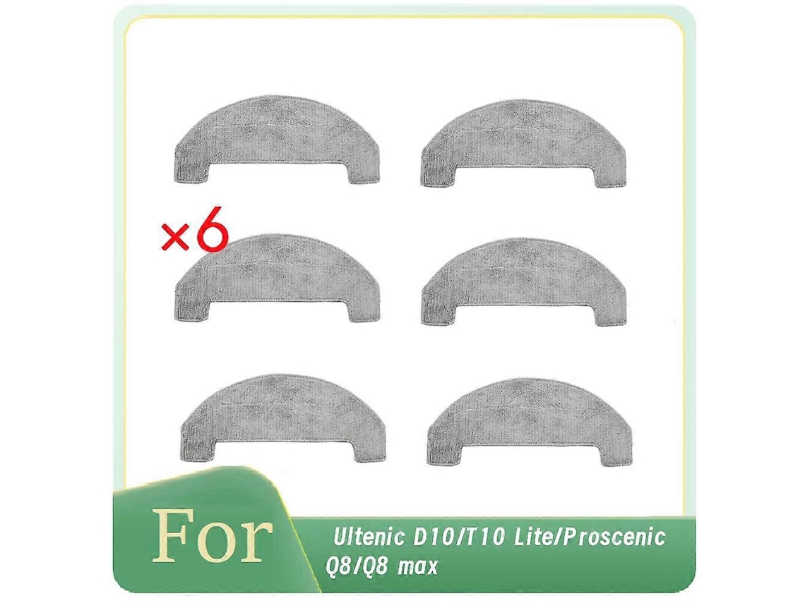 Cleaning Rag For D10/t10 Lite/ Q8/q8 Max Vacuum Cleaner Accessories Cleaner Parts Replacement 6 Pcs