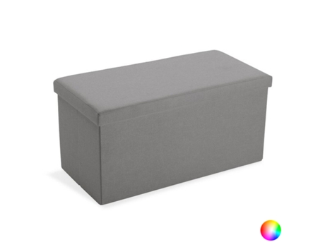 Banco baúl Largo Desmontable Lino Madera MDF (38 x 37,5 x 76,5 cm) Beige