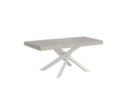 Mesa extensible Volantis Premium Cashmere 120/224x90 cm con patas blancas Itamoby