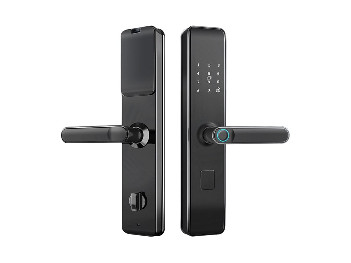 Cerradura biométrica inteligente para puerta de entrada con wifi, sistema de acceso sin llave con función de bloqueo de huellas dactilares