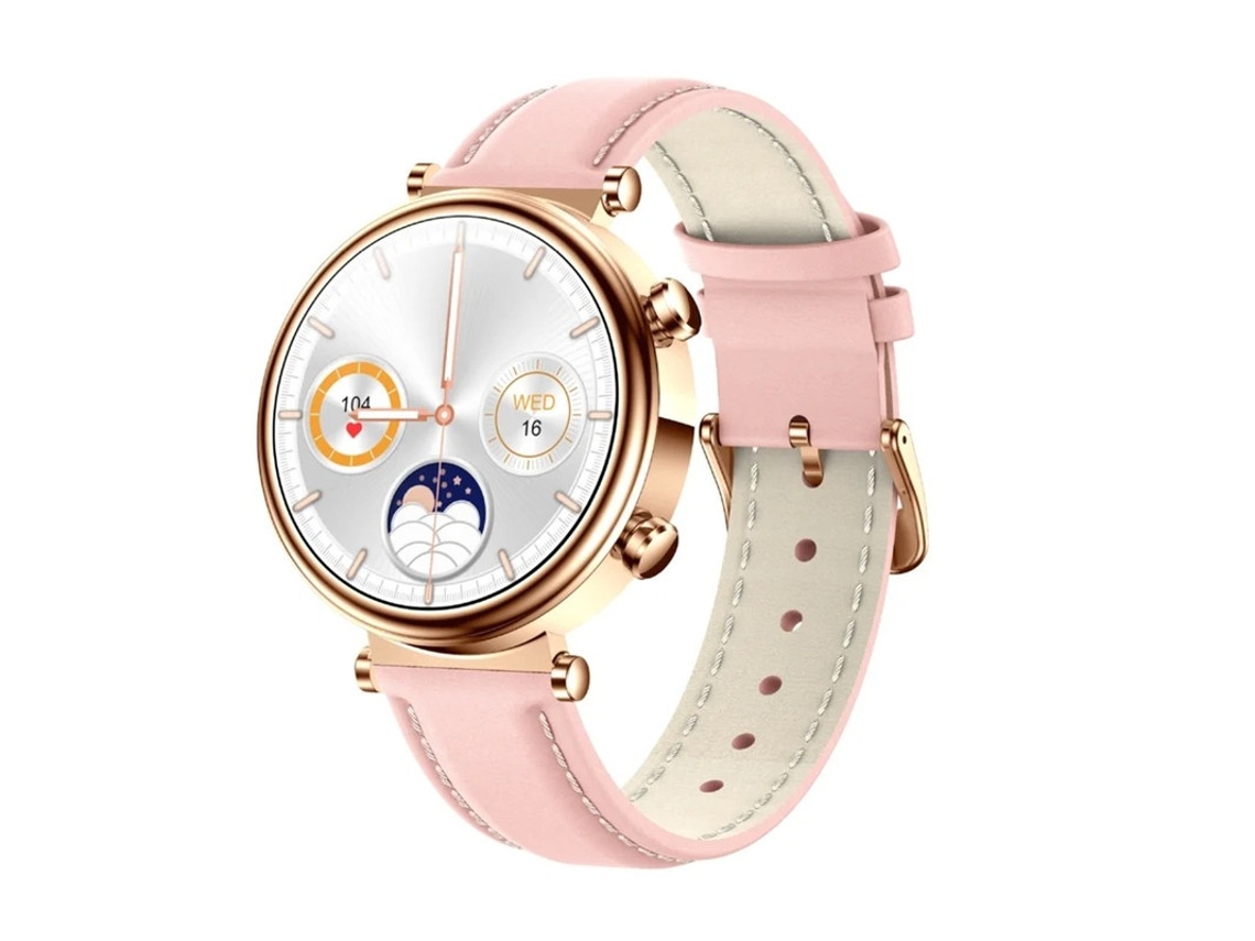 Relojes inteligentes para mujeres Responder/Hacer llamadas Pantalla AMOLED de 1.27 Rastreador de actividad física Monitor de ritmo cardíaco/sueño Impermeable Yizhood