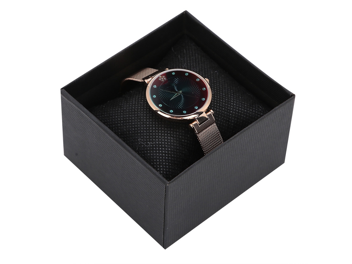 Reloj De Pulsera De Cuarzo Informal Para Mujer, Estilo Sencillo, Resistente Al Agua, Color Rosa Café.
