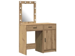 Juego de 2 tocadores con cajón, marrón, MAISON EXCLUSIVE, en madera procesada (50 x 41 x 135 cm)