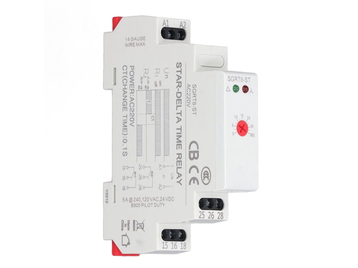 Relé de circuito auxiliar intermedio Veloriskku 5A CA con indicador de seguridad LED