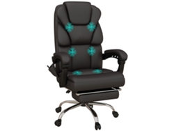 Cadeira De Escritório Com Massagem 6 Pontos Marrom