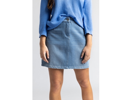 Falda de Mujer THROTTLEMAN Algodón Azul (34)