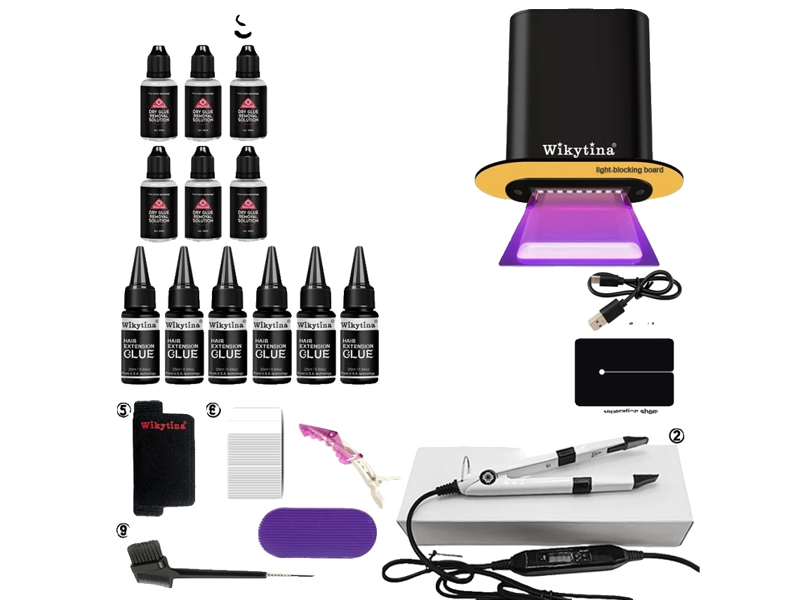 Kit de extensiones de cabello, herramientas ligeras, aspecto natural, kit de 3 extensiones