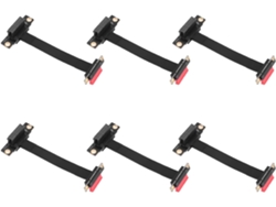 Cable De Extensión Pcie X1 Dual 6x 3.0 En Ángulo Recto De 90 Grados, Tarjeta Pci Express 1x De 8 Gbps