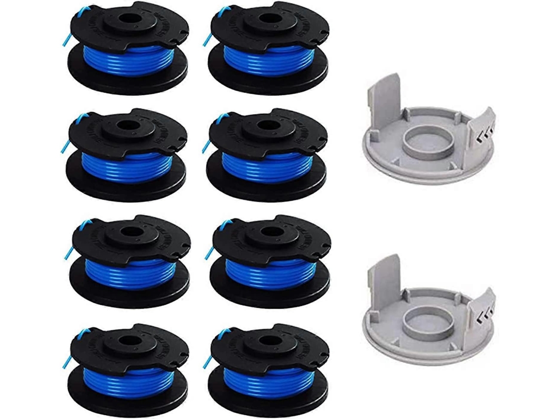 10 Paquetes Bobina De Recambio Para Cortacesped Ryobi 18v 24v 40v, Compatible Con Ac14rl3a, 11ft, 0.065 Pulgadas, 8 Bobinas + 2 Taponeras