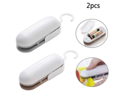 Mini Selladora De Bolsas - 2 Unidades. Selladora Térmica Portátil Para Plástico Con Soporte Para Teléfono Móvil.