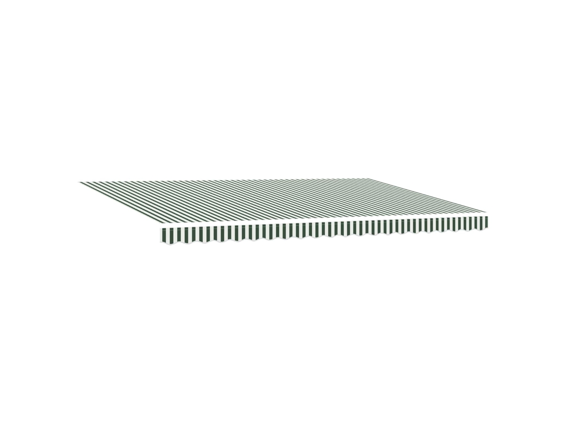 Maison Exclusive - Toldo Retráctil Manual Verde Y 500 X 350 Cm Poliéster Y Acero