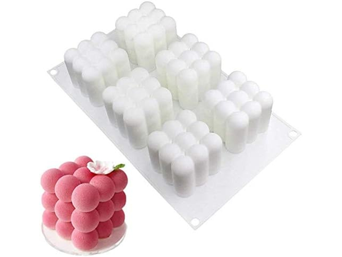 Conjunto de moldes de vela en forma de cubo mágico JEIIBRZUI de 6 cubos