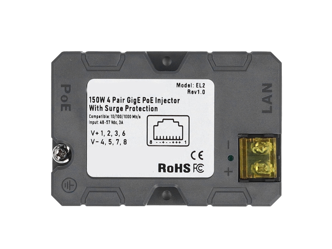 2026-inyector Poe Pasivo 150w Gige Para V2 Gen 3 Dc48-57v 3a Power Over Ethernet Adaptador