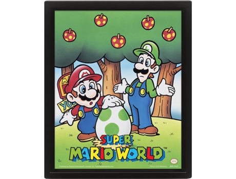 Marco lenticular 3d PYRAMID Super Mario Word Mario And Luigi