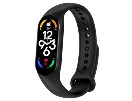 Correa Smartwatch para Xiaomi Mi Band 7 / 7NFC / 6 / 6 NFC / 5 / 5 NFC / Amazfit Band 5 Correa Oficial de Silicona (Negro)