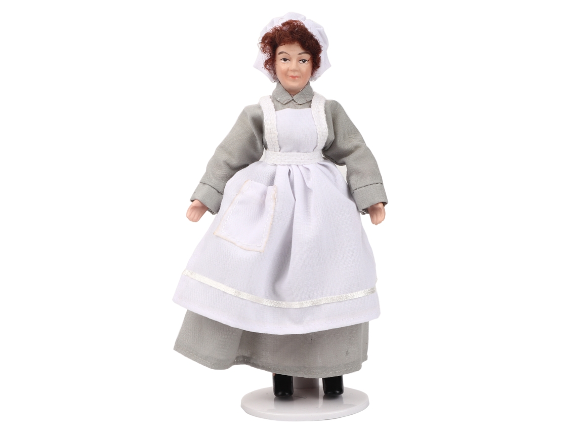 Muñeco De Porcelana En Miniatura, Chef/sirviente Para Casa De Muñecas, Accesorio 1:12 2
