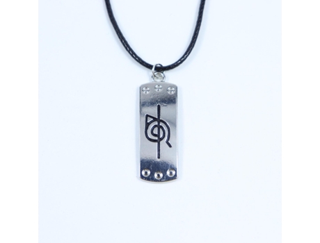 Collar de collar de anime colgantes colgantes de cuero konoh