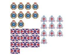 30 Pegatinas Del Jubileo De Platino De La Reina Isabel Ii, 3 Diseños De Coronas Con La Bandera Británica, 2022