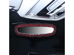 Accesorio De Espejo Retrovisor Para Mujer Con Cristales Strass Brillantes Elásticos De Pelo Suave Decorativo Ab Para Coches