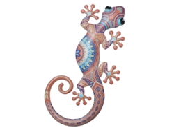 ORIGEN Home Decor Lagarto Jardin Figura de Lagarto Marrón - 30x14x1cm BY SIGRIS