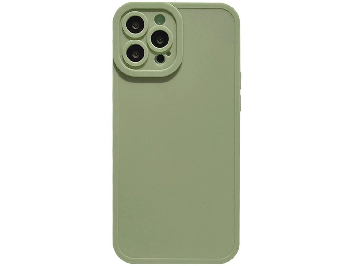 Compatible Con Iphone 13 Pro Max, Funda De Silicona Sólida Morandi Para Mujer (verde) Con Protección Para La Cámara.