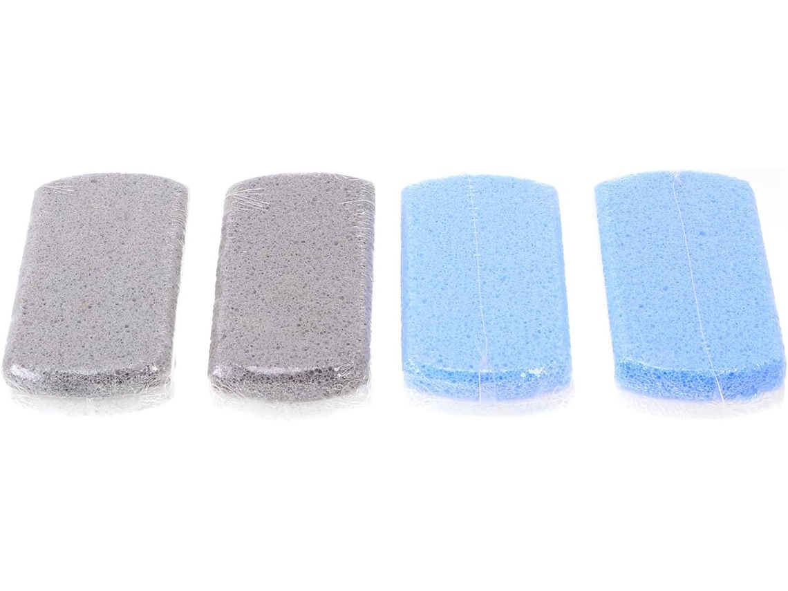 Conjunto De 4 Pedras Esfoliantes Para Os Pés, Cinza-branco E Azul-branco, 2 Tamanhos