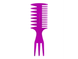 2026 pente de Cabelo Trilateral com Dentes Largos para Penteado com Óleo Brilho Ferramenta Estilo Clássico (roxo)