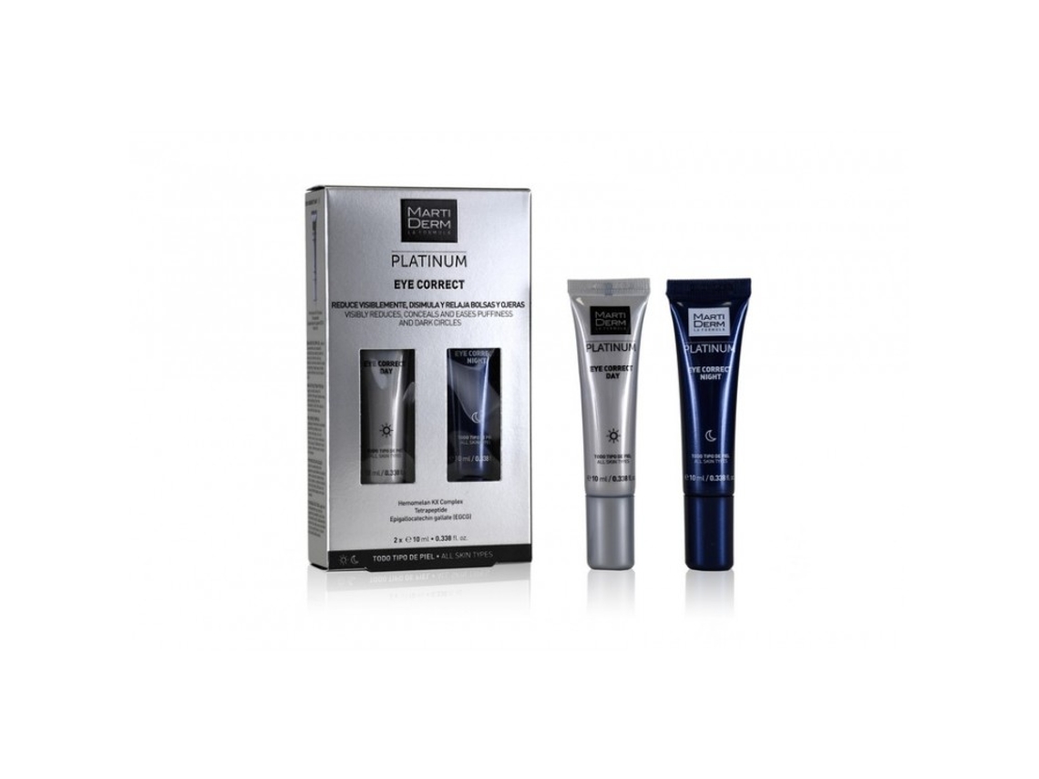 Crema de Ojos MARTIDERM Platinum Eye Correct Day & Night 2 X (10 ml)