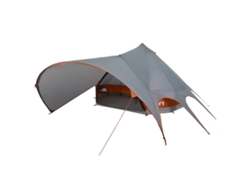 Tienda tipi para 7 personas, gris y naranja, 600 x 600 x 347 cm
