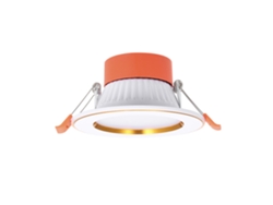 Luminária de teto redonda de LED embutida Bj, 5 W, 85-265 V, 3 cores, decoração para casa, branca e dourada.