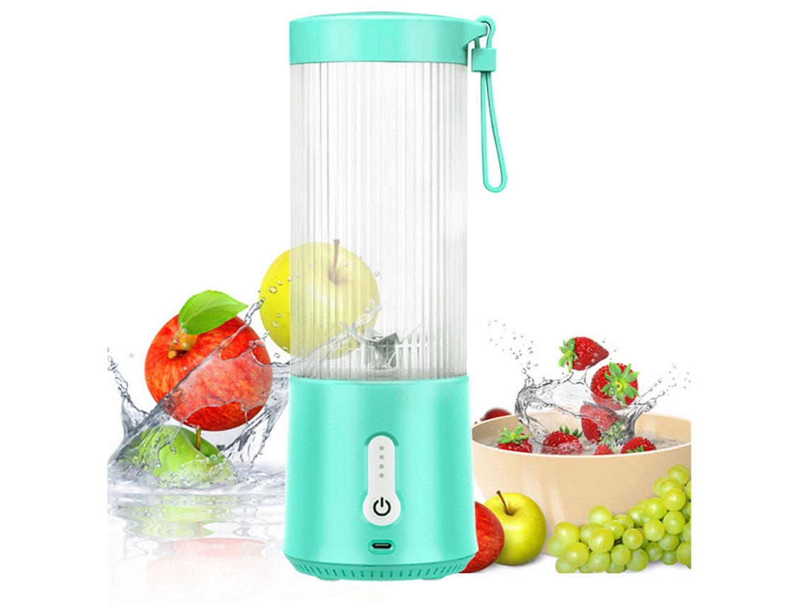 Exprimidor Eléctrico Pequeño Portátil De 450 Ml Recargable Para Frutas Verduras Batidos Batidos (azul) Cuich