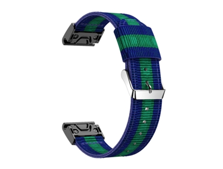 Correa de nailon para Garmin Fenix 5 - azul/verde/azul