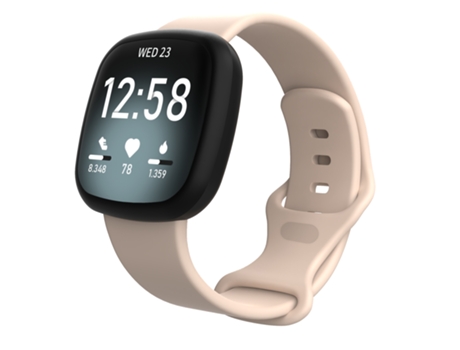 Correa de silicona para reloj inteligente Fitbit Versa 3 / Sense, Talla: S (rosa arena)