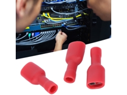 Kit de 1000 conectores hembra de PVC totalmente aislados Fdfd1 250, color rojo
