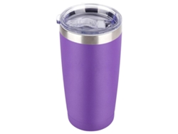 Taza de 590 ml (20 oz), vaso de acero inoxidable con aislamiento al vacío para bebidas frías y calientes con tapa Neveance (paquete de 2, negro)