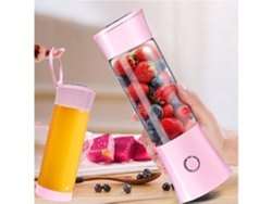 Licuadora Portátil Para Batidos Y Batidos, Fabricante De Batidos De Viaje Con 6 Cuchillas, Recargable Vía Usb Gusshious Rosa