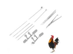 Kit De Herramientas Para Castración De Gallos, 10 Piezas, Acero Inoxidable, Equipo Para Granjas Avícolas.