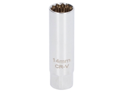 Llave De Vaso Magnética Universal Para Bujías De Encendido, 12 Puntas, 14 Mm (3/8 Pulg.), Acero Cromo-vanadio.