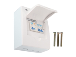 Caja De Distribución Interior De 2 Vías Con Interruptor Automático (mcb) (b6a+b32a) Y Interruptor Diferencial (rcd) (63a 1p+n) Para Garaje Industrial.