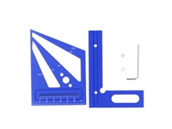 Regla De Medición Multiángulo 3d Para Carpintería Con Ángulos De 22,5 A 90 Grados, Aluminio Azul.