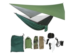 Mosquitera Portátil Con Toldo Para Jardín, Camping Y Viajes, Color Verde Militar Y Verde Oscuro, 300 Kg.
