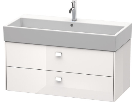 Neceser de pared DURAVIT Brioso 98,4 x 45,9 cm 2 cajones con sifón y delantal para lavabo Vero Air 235010