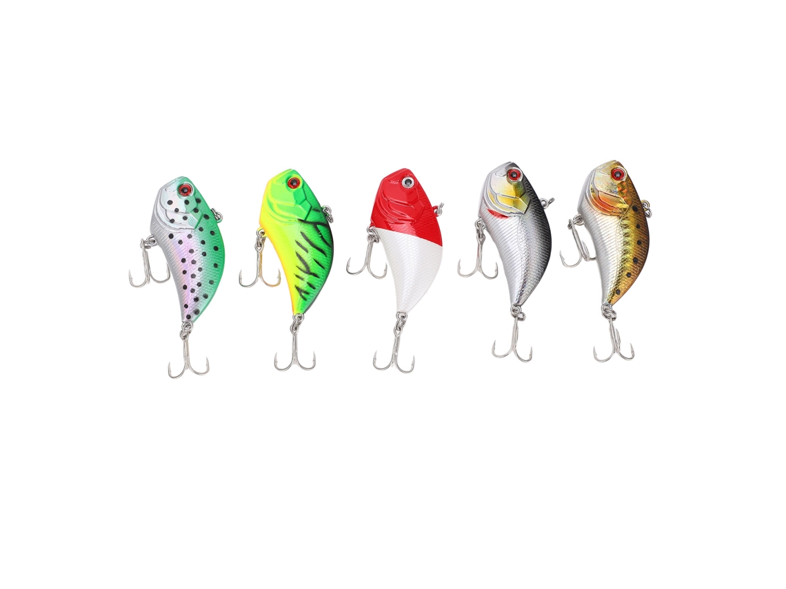5 Piezas De Señuelos Artificiales De 14 G, Popper, Swimbait, Señuelo Vibratorio Para Agua Dulce Y Salada.
