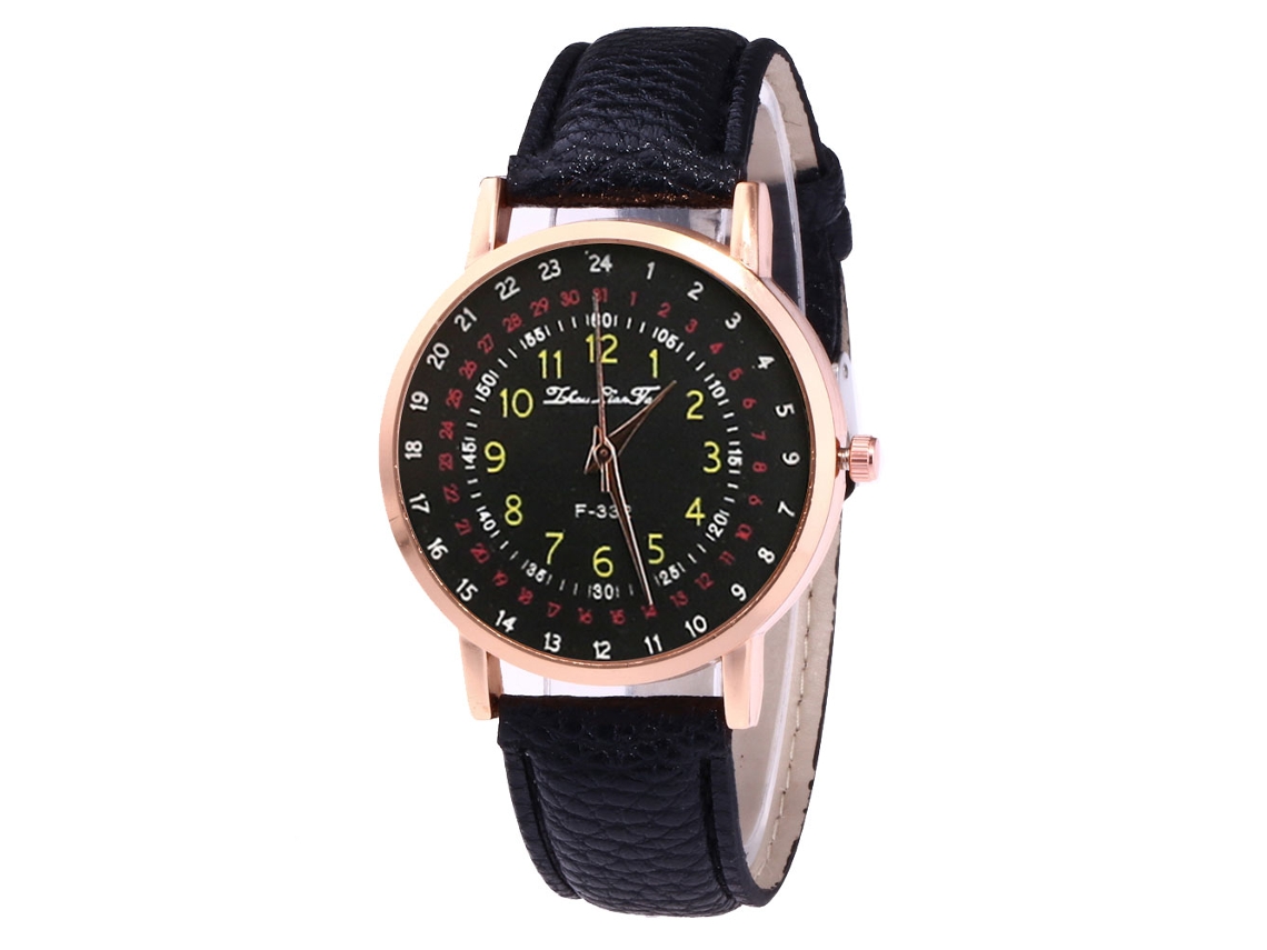 Reloj De Pulsera Analógico De Cuarzo Para Hombre, Moderno, De Cuero Y Aleación, F322-ma, Negro.