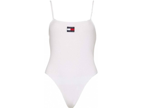 Top TOMMY JEANS Algodón Mujer (XS - Blanco)