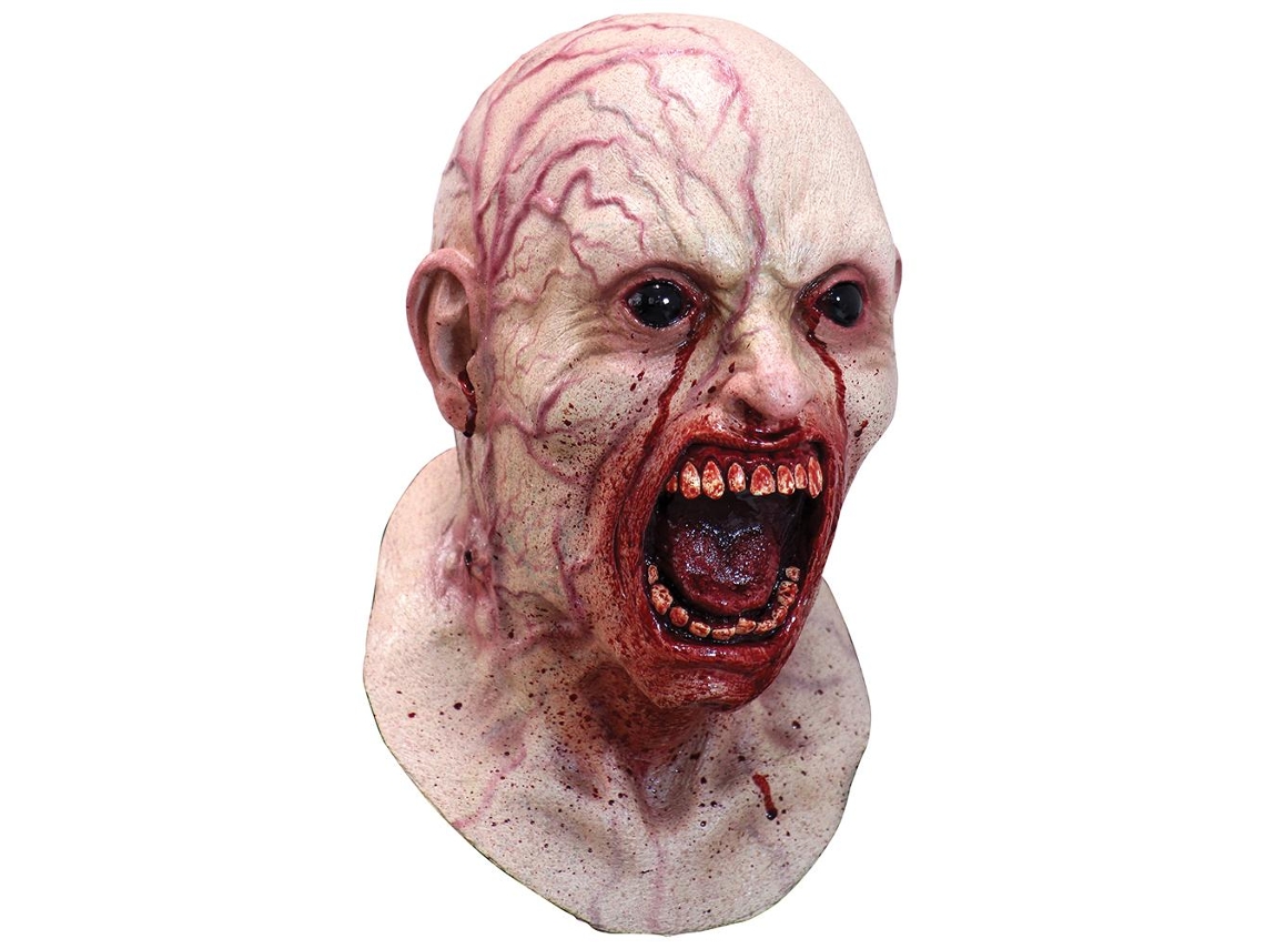 Touca assustadora de Halloween com sangue e rugido para festa à fantasia e carnaval.
