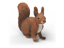 Ardilla marrón pequeña en miniatura de Schleich con cola grande 14936