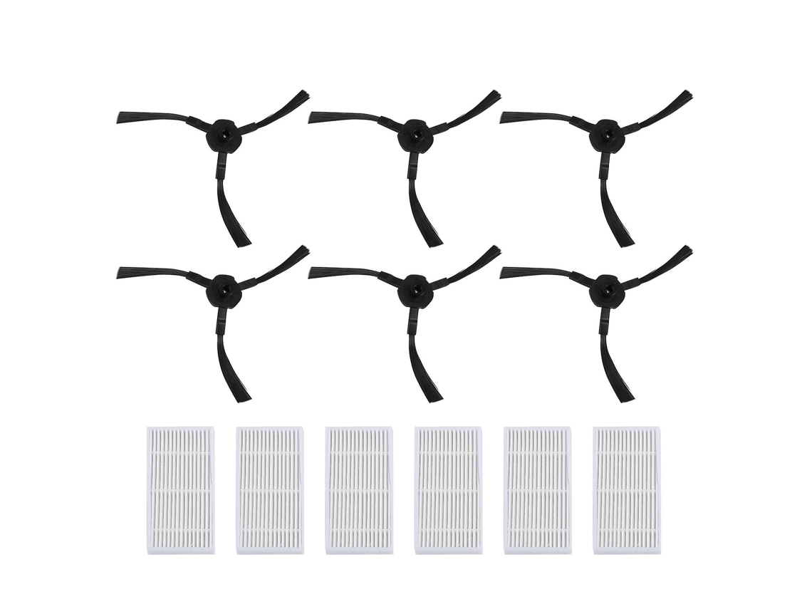 6x escova lateral 6x filtro hepa para ilife v5s v5 x5 v3s v3s pro v3l v5s